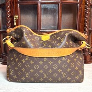 Authentic Louis Vuitton Brown Delightful PM Monogram Women's Hobo Tote.